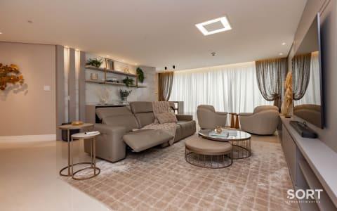 Sala Apartamento Vista Mar no Edifício Infinity Coast Sala Apartamento Vista Mar no Edifício Infinity Coast