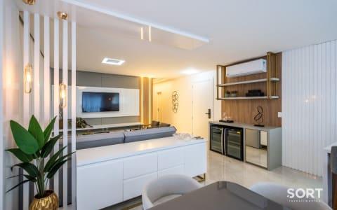 Living Apartamento Quadra Mar no Edifício Brescia Living Apartamento Quadra Mar no Edifício Brescia