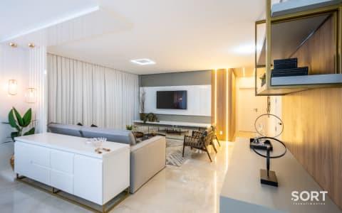 Living Apartamento Quadra Mar no Edifício Brescia Living Apartamento Quadra Mar no Edifício Brescia