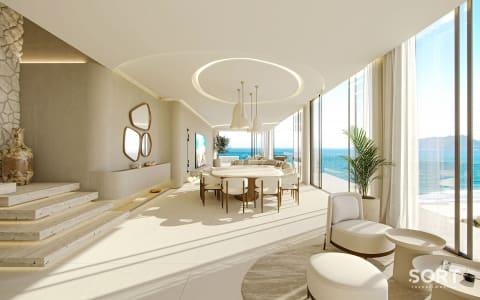 Sala de Jantar Apartamento Frente Mar no Scenarium Brava Norte Sala de Jantar Apartamento Frente Mar no Scenarium Brava Norte