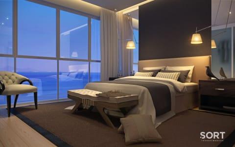 Suíte Apartamento Frente Mar Andar Alto no Edifício One Tower Suíte Apartamento Frente Mar Andar Alto no Edifício One Tower