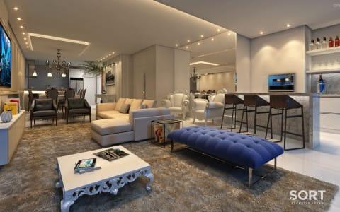 Living Apartamento Frente Mar Andar Alto no Edifício One Tower Living Apartamento Frente Mar Andar Alto no Edifício One Tower