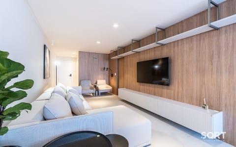 Sala de Estar Apartamento Vista Mar no Edifício Surfers Paradise - Praia Brava Sala de Estar Apartamento Vista Mar no Edifício Surfers Paradise - Praia Brava