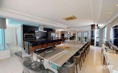Sala de Jantar Apartamento Cobertura Duplex Frente Mar no Edifício Costão da Barra Sala de Jantar Apartamento Cobertura Duplex Frente Mar no Edifício Costão da Barra