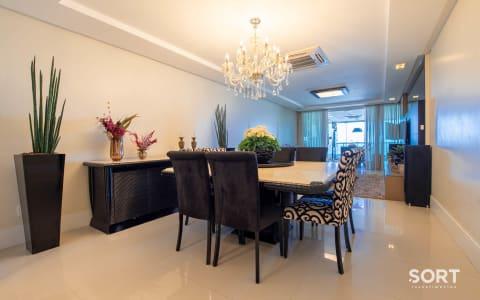 Sala de Jantar Apartamento Diferenciado Frente Mar no Edifício Metropolis Sala de Jantar Apartamento Diferenciado Frente Mar no Edifício Metropolis
