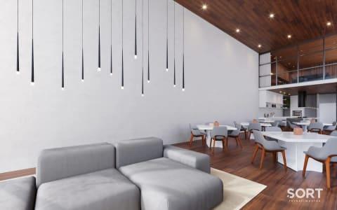 Sala de Estar Apartamento no Edifício Infinitá Treehouse Sala de Estar Apartamento no Edifício Infinitá Treehouse