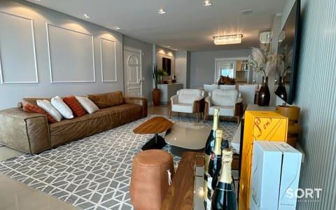 Sala de Estar Apartamento Frente mar no Edifício Beverly Hills Sala de Estar Apartamento Frente mar no Edifício Beverly Hills