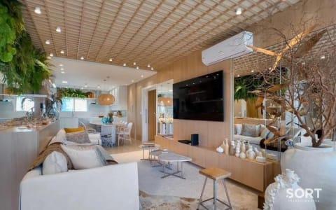 Sala de Estar Apartamento Vista Mar no Edifício Mirante das Águas Sala de Estar Apartamento Vista Mar no Edifício Mirante das Águas