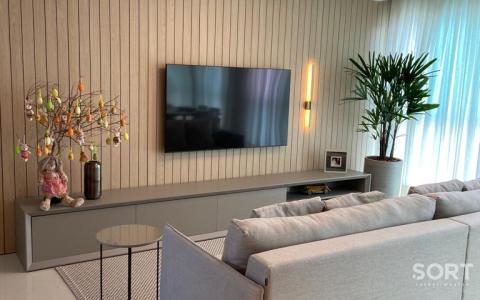 Sala de Estar Apartamento Vista Mar para Locação no Edifício Falcon Tower Sala de Estar Apartamento Vista Mar para Locação no Edifício Falcon Tower