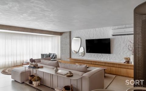 Sala de Estar Apartamento Frente Mar no Edifício Praia do Sol Sala de Estar Apartamento Frente Mar no Edifício Praia do Sol