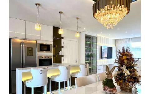 Sala de Jantar Apartamento Quadra Mar no Edifício Windsor Village Sala de Jantar Apartamento Quadra Mar no Edifício Windsor Village