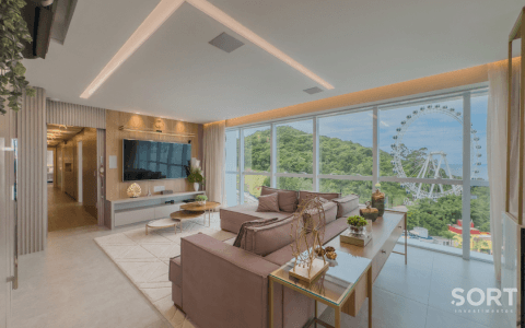 Sala de estar Apartamento no Edifício Sky Tower frente mar Sala de estar Apartamento no Edifício Sky Tower frente mar