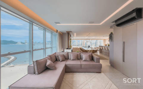 Sala de estar Apartamento no Edifício Sky Tower frente mar Sala de estar Apartamento no Edifício Sky Tower frente mar