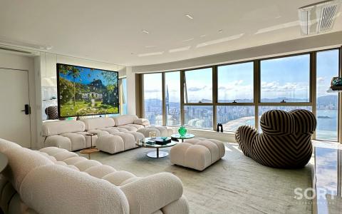 Sala de estar Apartamento no Edifício Yachthouse by Pinifarina em Balneário Camboriú Sala de estar Apartamento no Edifício Yachthouse by Pinifarina em Balneário Camboriú