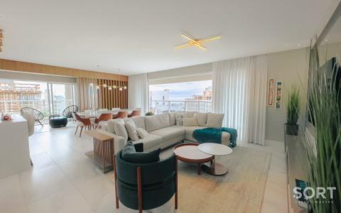 Sala de estar apartamento no Edifício Brava Arts na Praia Brava em Itajaí Sala de estar apartamento no Edifício Brava Arts na Praia Brava em Itajaí